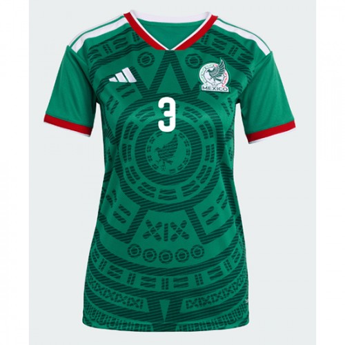 Mexiko Cesar Montes #3 Replika Hemmatröja Damer VM 2026 Kortärmad